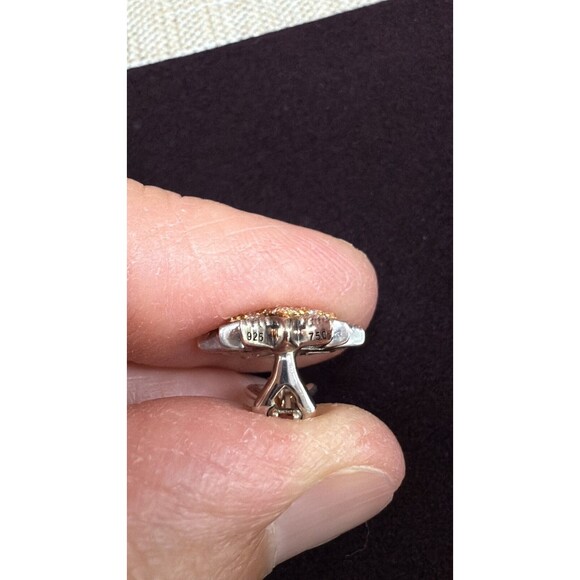 Lagos Two-Tone North Star Diamond Earrings - 18K and Sterling Silver - Picture 8 of 8